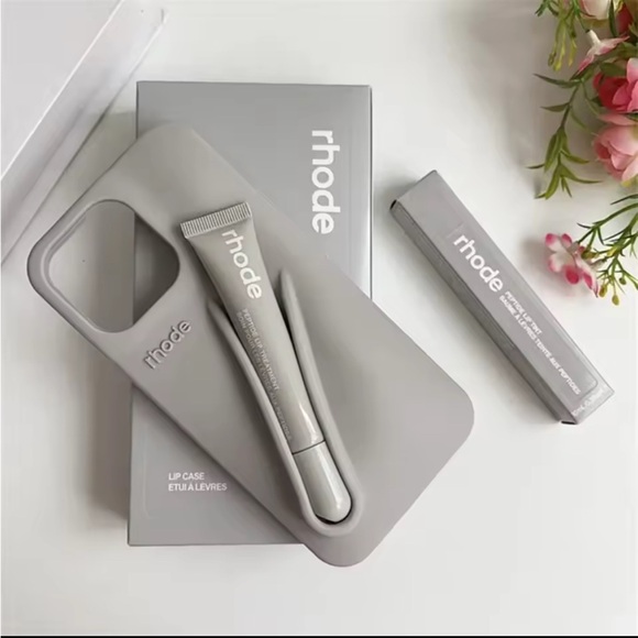 Rhode Light Gray Lip Case and Product Set - Picture 1 of 1